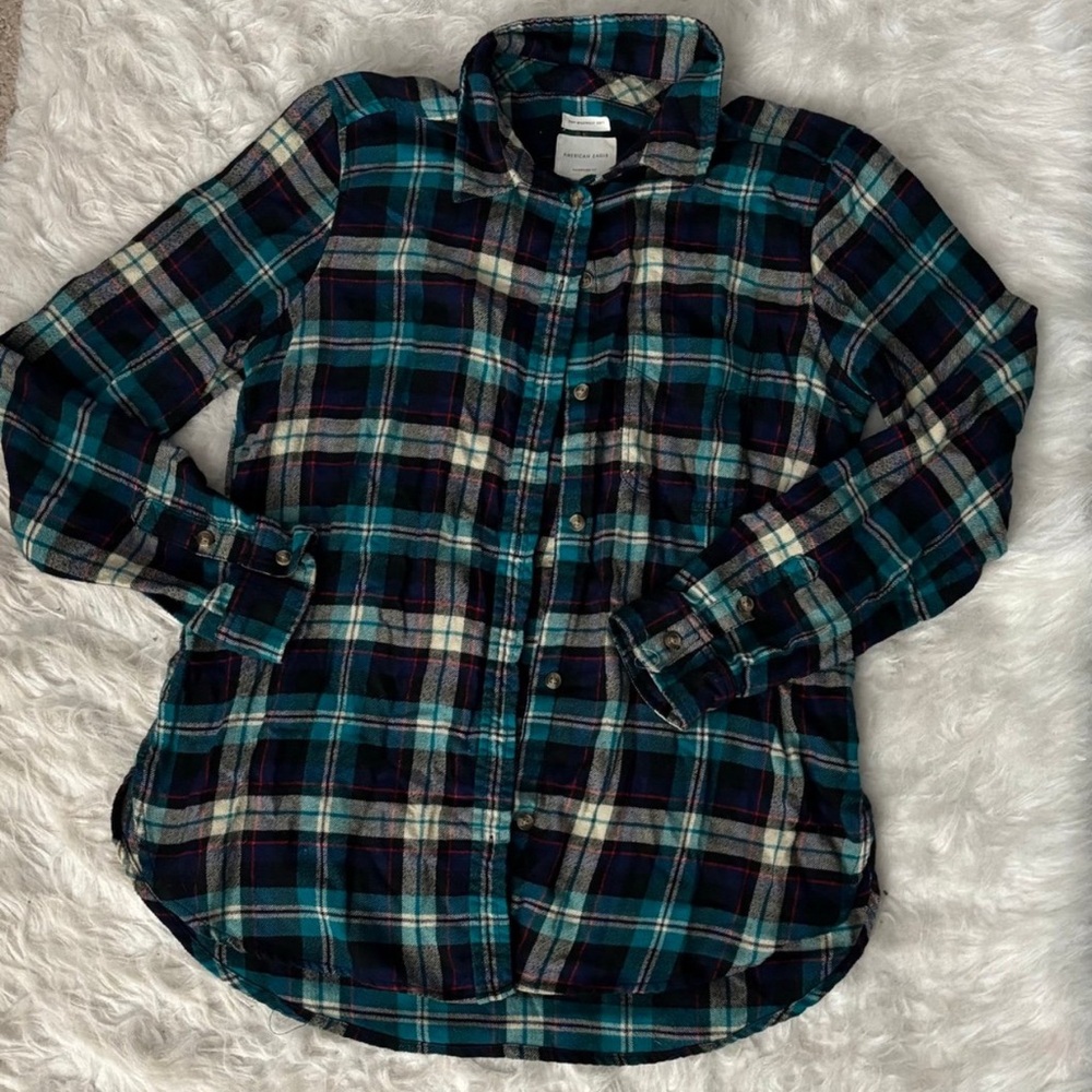 Plaid Button-Up Shirt